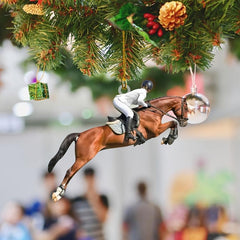 Horse Riding Enthusiasts Car Backpack Christmas Tree Decoration Pendant