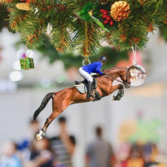 Horse Riding Enthusiasts Car Backpack Christmas Tree Decoration Pendant
