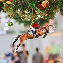 Horse Riding Enthusiasts Car Backpack Christmas Tree Decoration Pendant