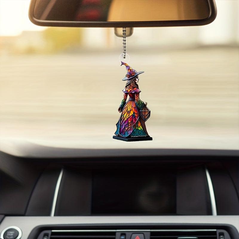 Fairy Witch Hanging Decoration Acrylic Car Christmas Tree Decor