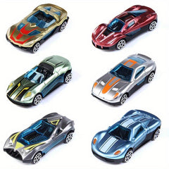 6pcs Big Transport Car Container Carrier Truck with Mini Diecast Cars