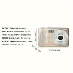 1080P Kids' Toy Camera Portable Home Digital Camera 3 AA Batteries Required