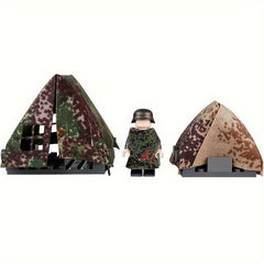 Colorful Military Tent Building Set