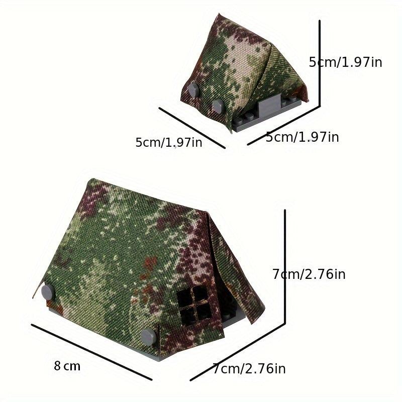 Colorful Military Tent Building Set