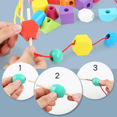 Montessori Wooden Shape Matching Puzzle Game Educational Toy