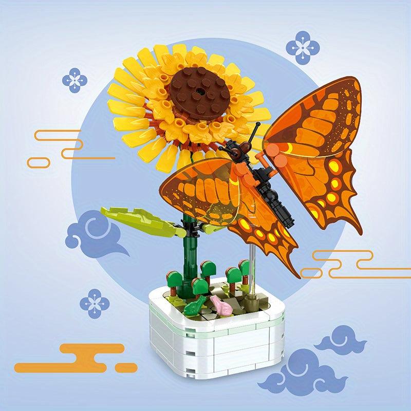 Creative Flower Building Block Kit for Children - Christmas Gift