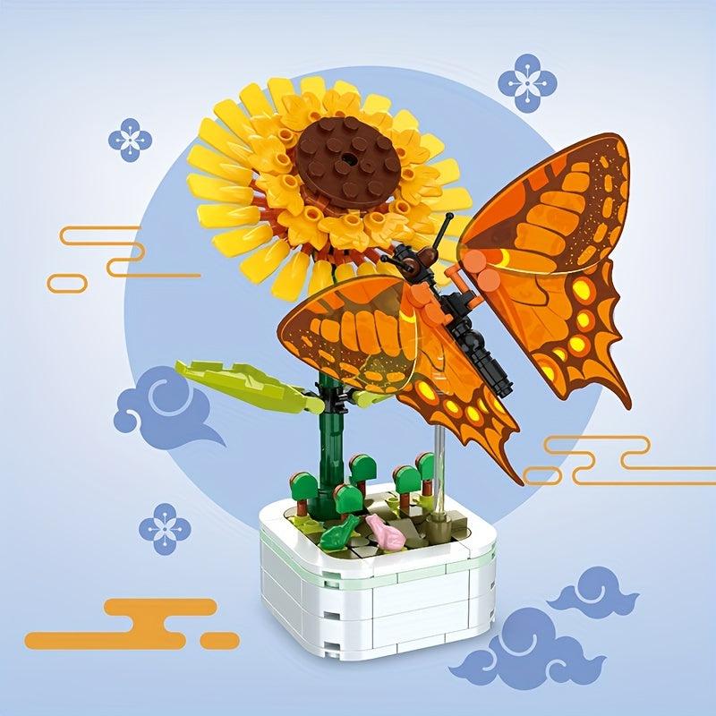 Creative Flower Building Block Kit for Children - Christmas Gift