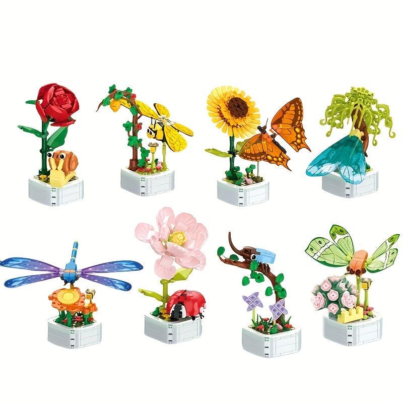 Creative Flower Building Block Kit for Children - Christmas Gift