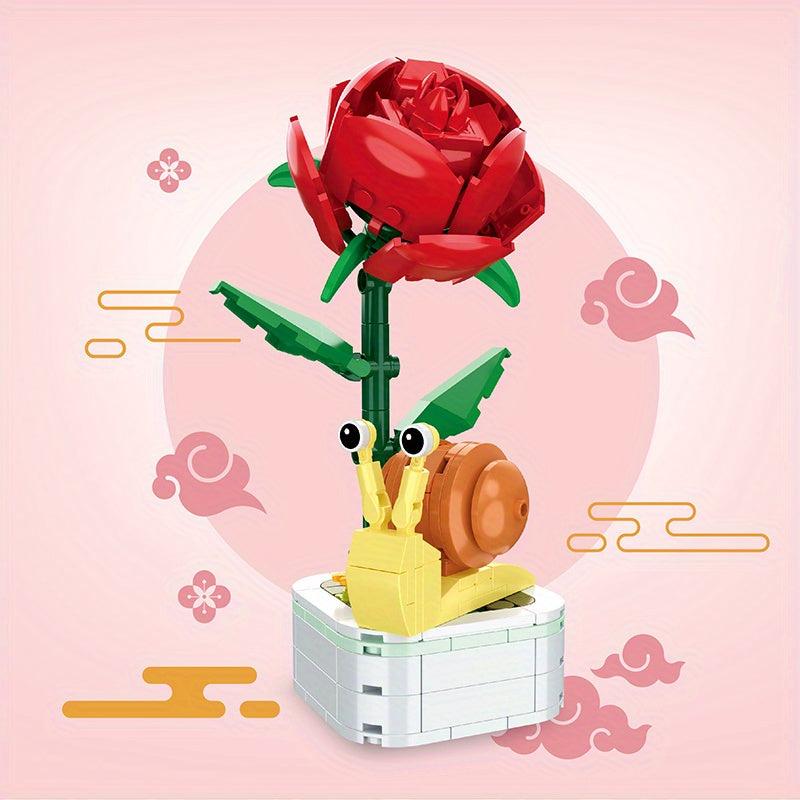 Creative Flower Building Block Kit for Children - Christmas Gift