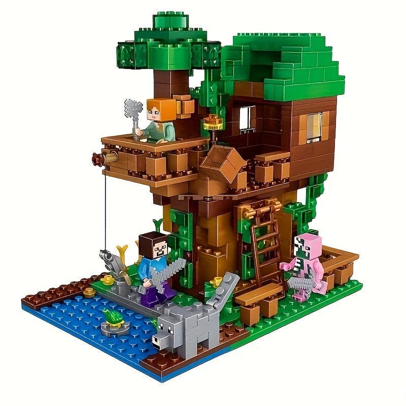 Intelligent Toy Tree House Building Block Village Assembly Toy