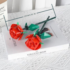 DIY Eternal Love Red Rose Building Blocks Gift for Girlfriend