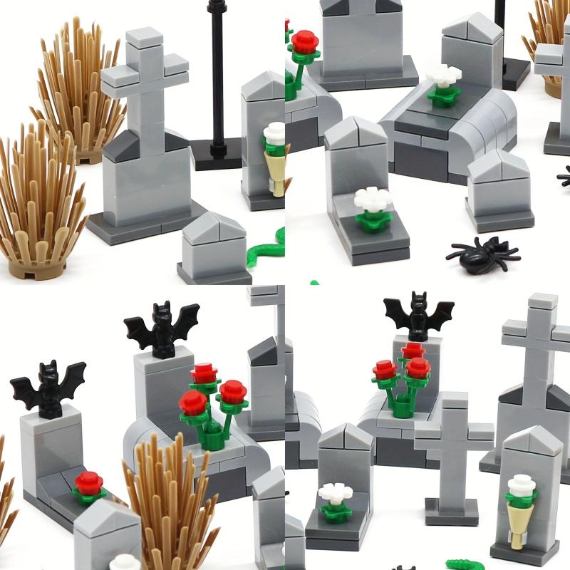 111pcs Halloween Building Blocks Set DIY Bricks Model Kit Tomb Graveyard Toys