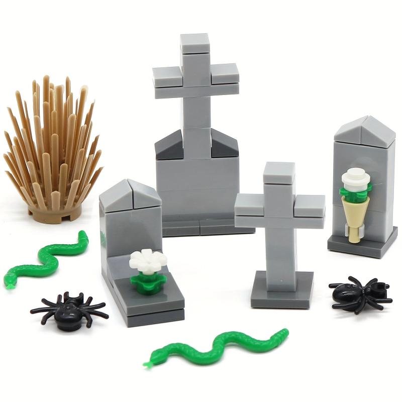 111pcs Halloween Building Blocks Set DIY Bricks Model Kit Tomb Graveyard Toys