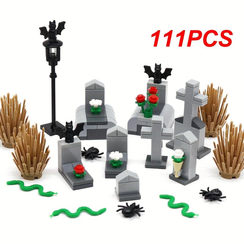 111pcs Halloween Building Blocks Set DIY Bricks Model Kit Tomb Graveyard Toys