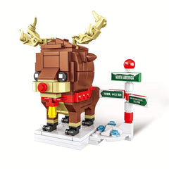 Christmas Toy Elk Snowman Building Blocks Halloween Dolls