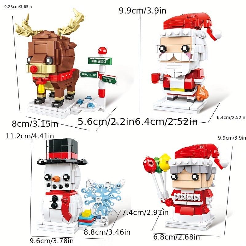 Christmas Toy Elk Snowman Building Blocks Halloween Dolls