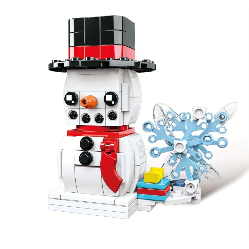 Christmas Toy Elk Snowman Building Blocks Halloween Dolls