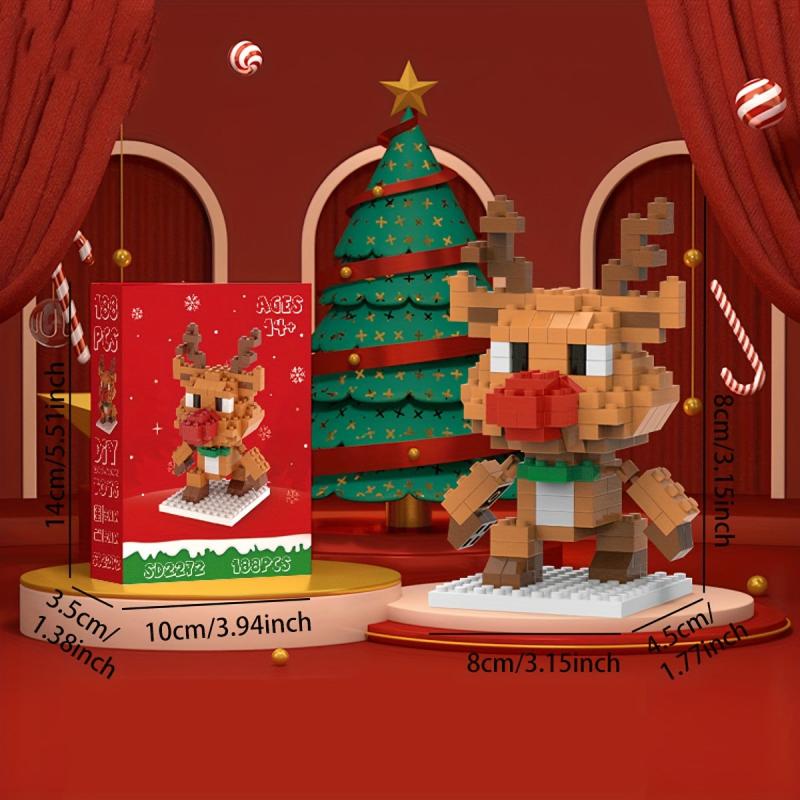 Small Santa Claus Building Blocks Puzzle 3D Decoration