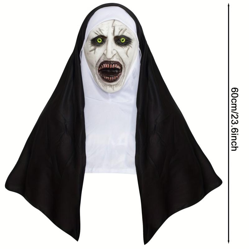 Nun Scary Mask Men's Dress Up Costume Mask for Halloween