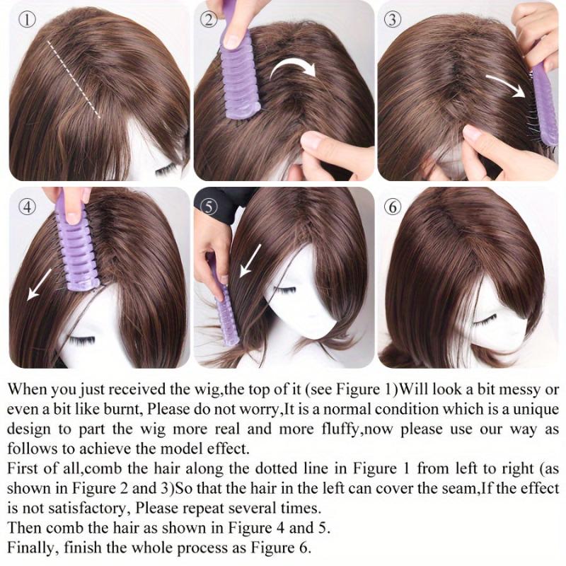 24in Layered Highlight Straight Wig with Bangs