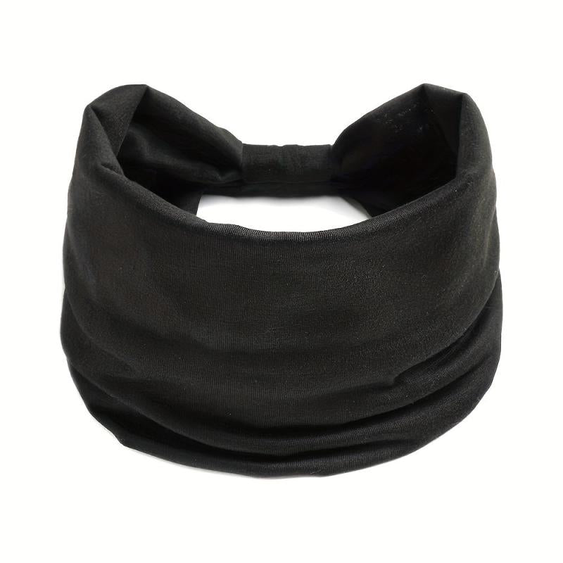 Solid Stretchy Sports Headband Wide Yoga Hairband Multicolor Women's Hairband