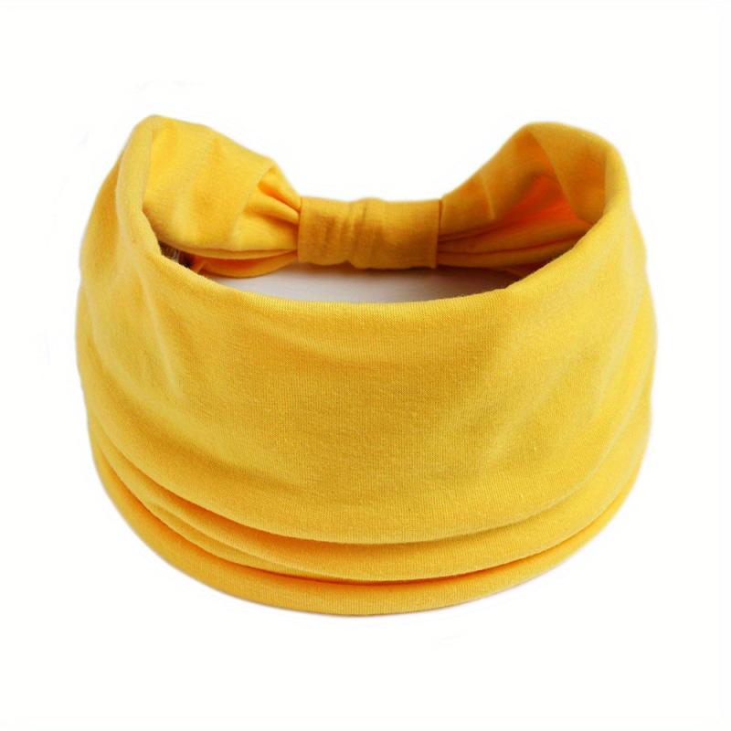 Solid Stretchy Sports Headband Wide Yoga Hairband Multicolor Women's Hairband
