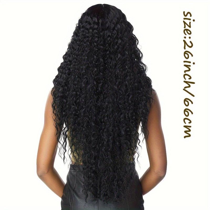 66cm Middle Parted Ringlets Wig Natural Fluffy Heat Resistant Wig for Women