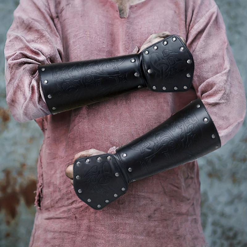 Medieval Arm Bracer Costume Knight Wristband Arm Armor Arm Guards
