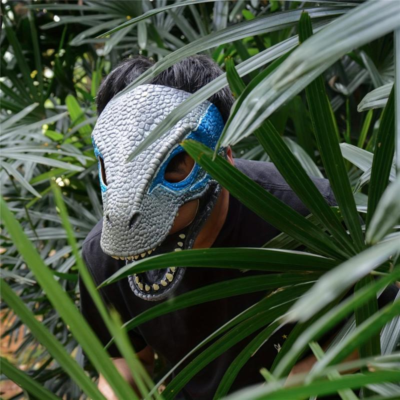 Men's Space Dinosaur Latex Mask Halloween Dress Up