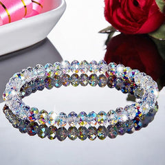 Sparkling Synthetic Crystal Bracelet - Add Glamour to Your Outfit