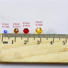 4mm Rhombus Glass Crystal Loose Beads DIY Jewelry Accessories
