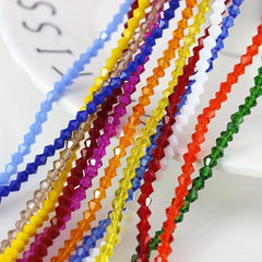 4mm Rhombus Glass Crystal Loose Beads DIY Jewelry Accessories