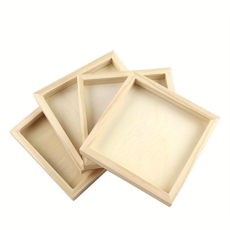 Small Unfinished Wooden Serving Tray for DIY Projects