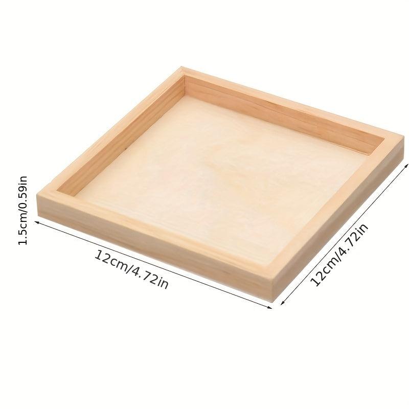 Small Unfinished Wooden Serving Tray for DIY Projects