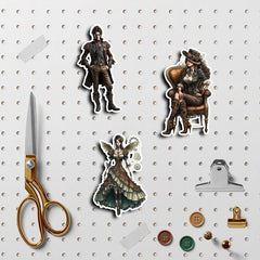 48pcs Steampunk Characters Sticker DIY Computer Scrapbooking Stickers