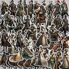 48pcs Steampunk Characters Sticker DIY Computer Scrapbooking Stickers