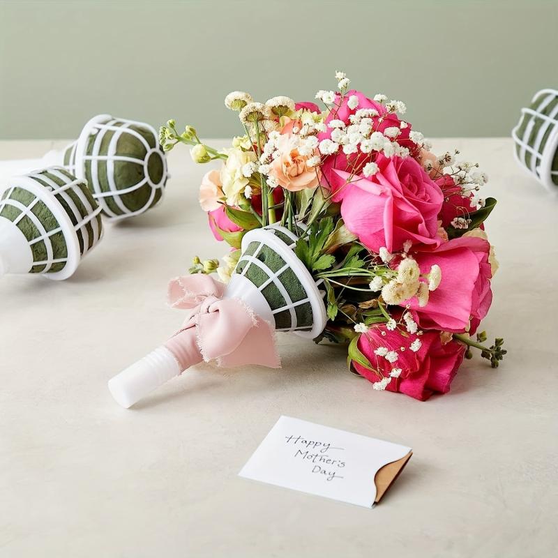 Foam Flower Handle Bouquet Holder Set