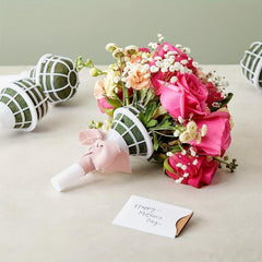 Foam Flower Handle Bouquet Holder Set