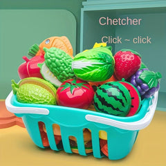 Kids Vegetable and Fruit Cutting Toy Set