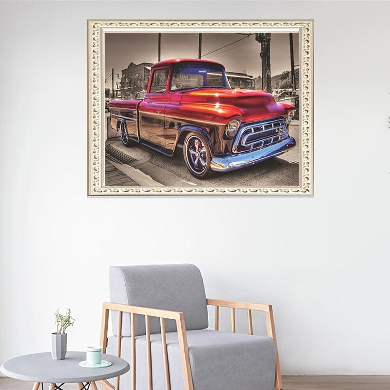 5D Diamond Art Kit - Red Car Diamond Painting Kit