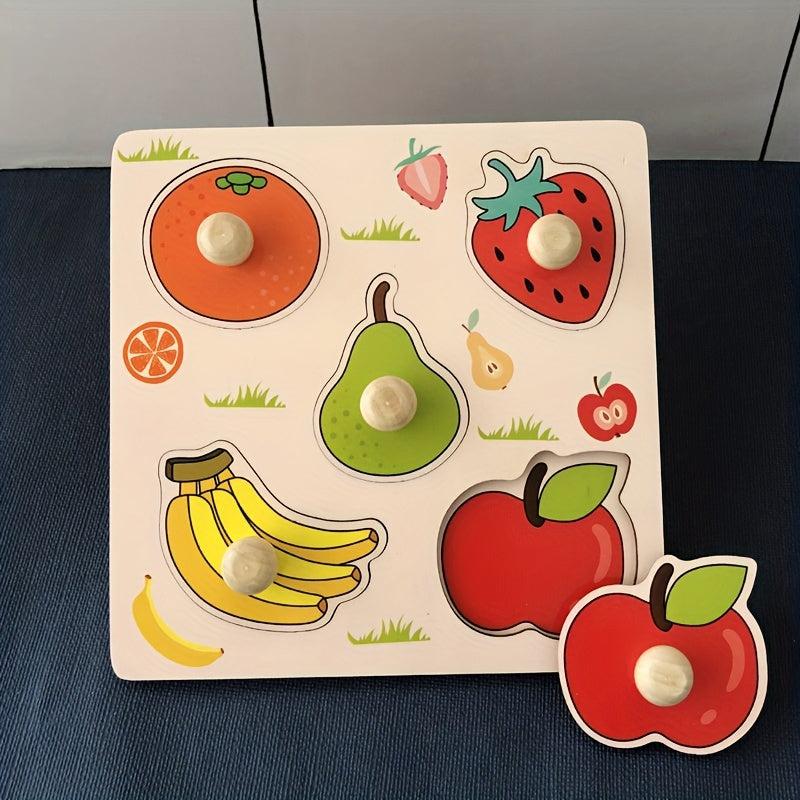 Kids' Fruit Cognitive Puzzle Wooden Toy