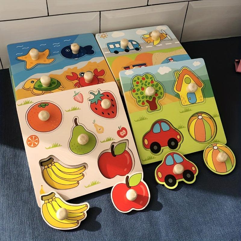 Kids' Fruit Cognitive Puzzle Wooden Toy
