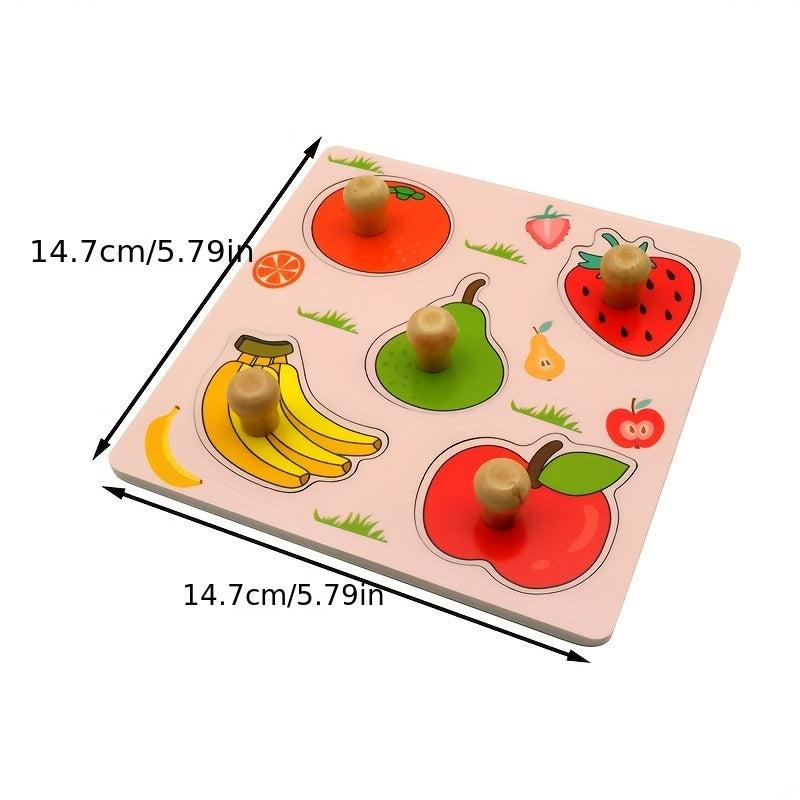 Kids' Fruit Cognitive Puzzle Wooden Toy