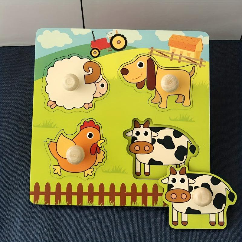 Kids' Fruit Cognitive Puzzle Wooden Toy