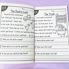 English Reading Passages Practice Workbook for Kids