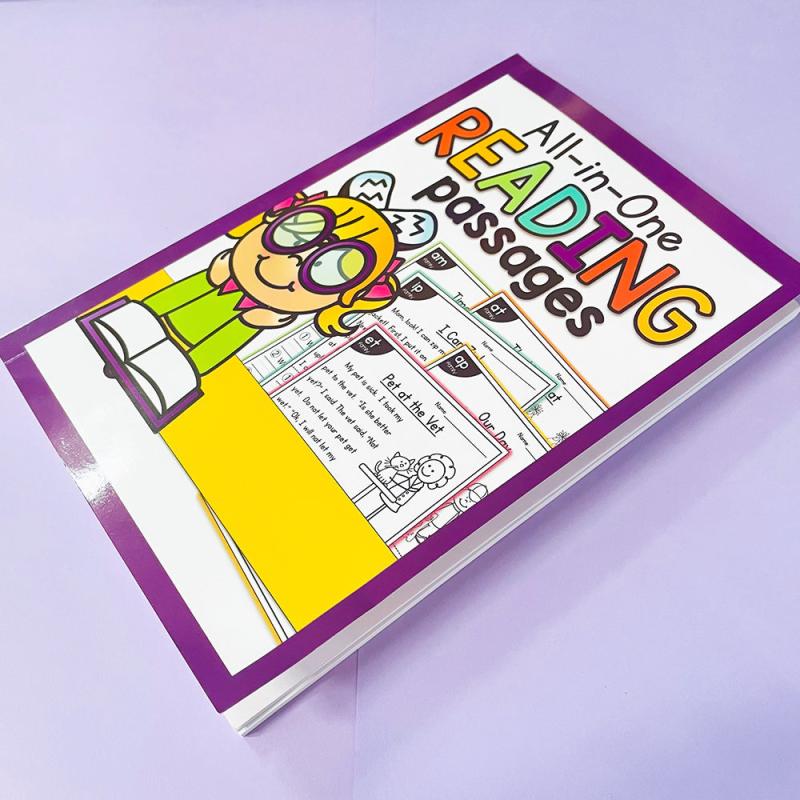 English Reading Passages Practice Workbook for Kids