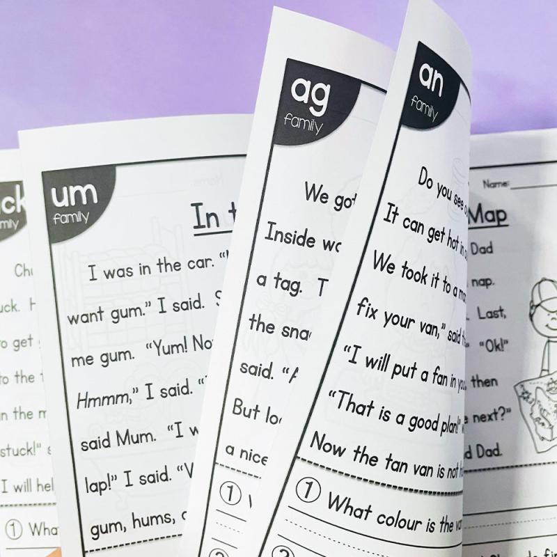 English Reading Passages Practice Workbook for Kids