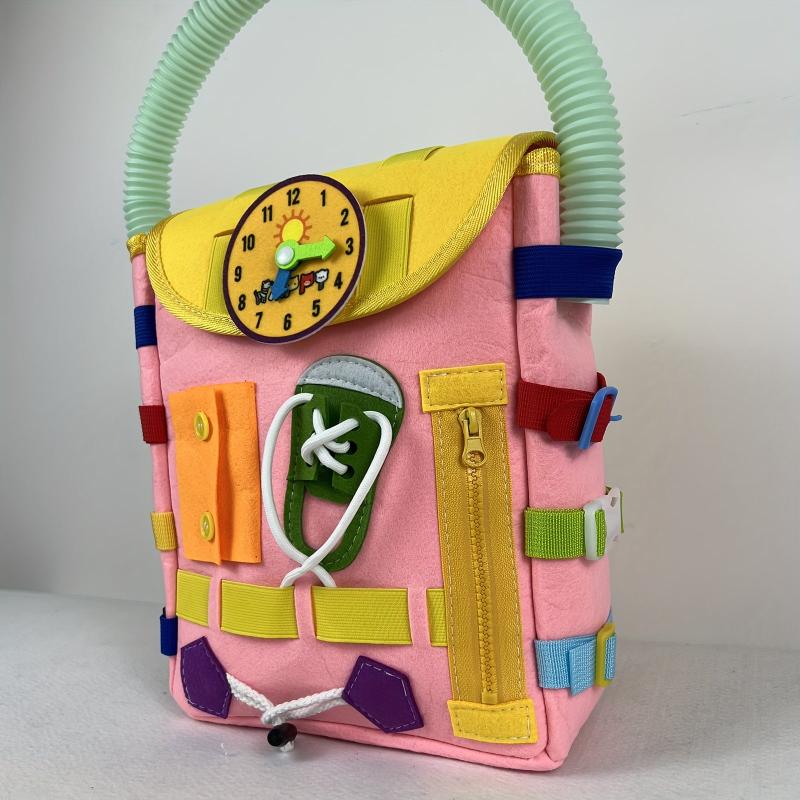 Busy Board Toddler Backpack Learn To Tie Shoes & More Toy