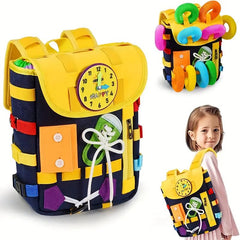 Busy Board Toddler Backpack Learn To Tie Shoes & More Toy