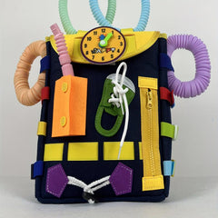 Busy Board Toddler Backpack Learn To Tie Shoes & More Toy